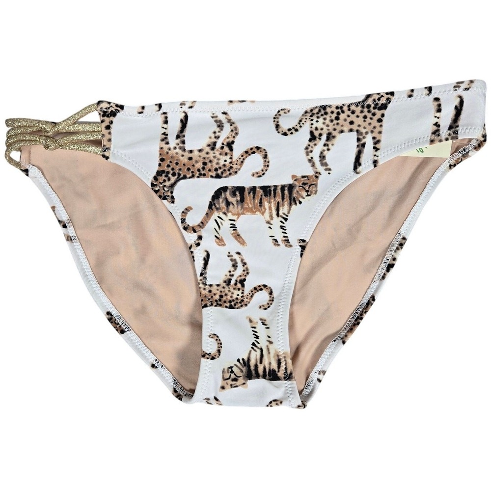 Aerie Cat Animal Print Knot Bikini Bottom‎ XS NWT